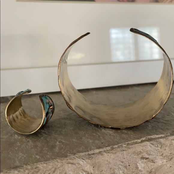 Adjustable turquoise bracelet and ring set 💙 - Picture 3 of 5